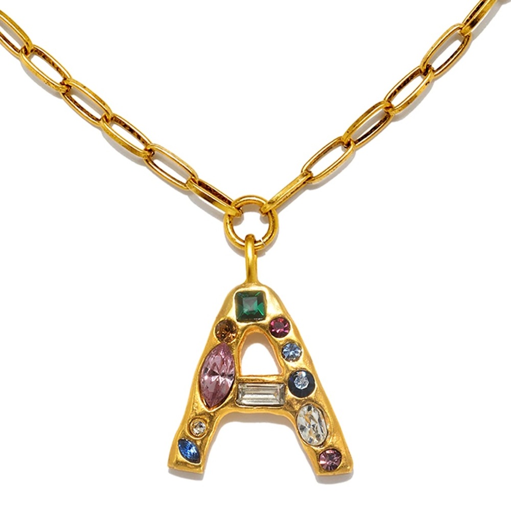 Sequin Jewelry Initial Necklace